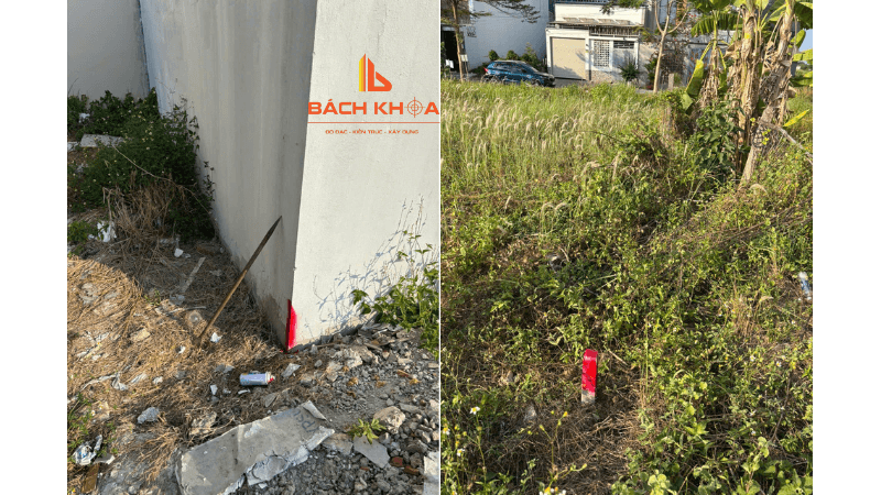 Mốc ranh đất sau khi đo đạc xác định vị trí chính xác giúp tránh tranh chấp đất đai