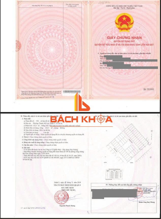 Hoàn thành giấy chứng nhận quyền sử dụng đất