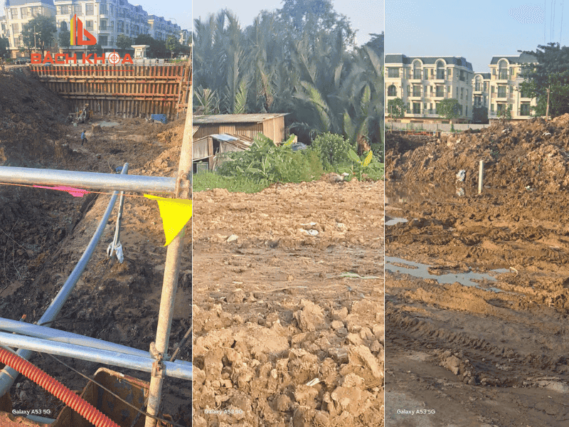 Hình ảnh chôn cọc định vị ranh đất Hình ảnh chôn cọc định vị ranh đất