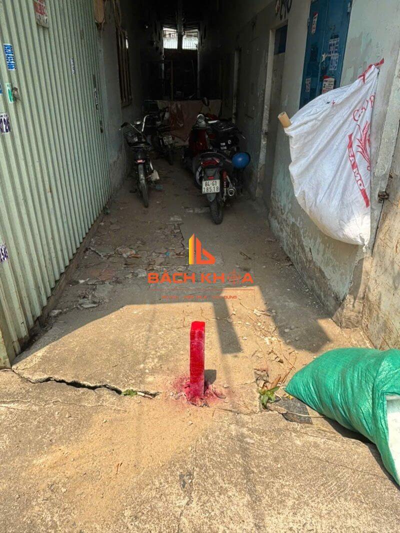 Hoàn thiện cắm mốc ranh giới phục vụ cấp đổi sổ hồng tại Thủ Đức.