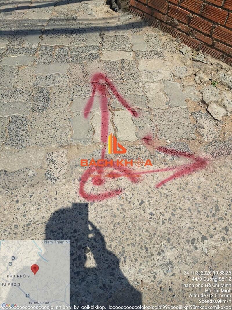 Xác định hệ thống mốc ranh giới chính xác theo tọa độ quốc gia trên khu đất rộng