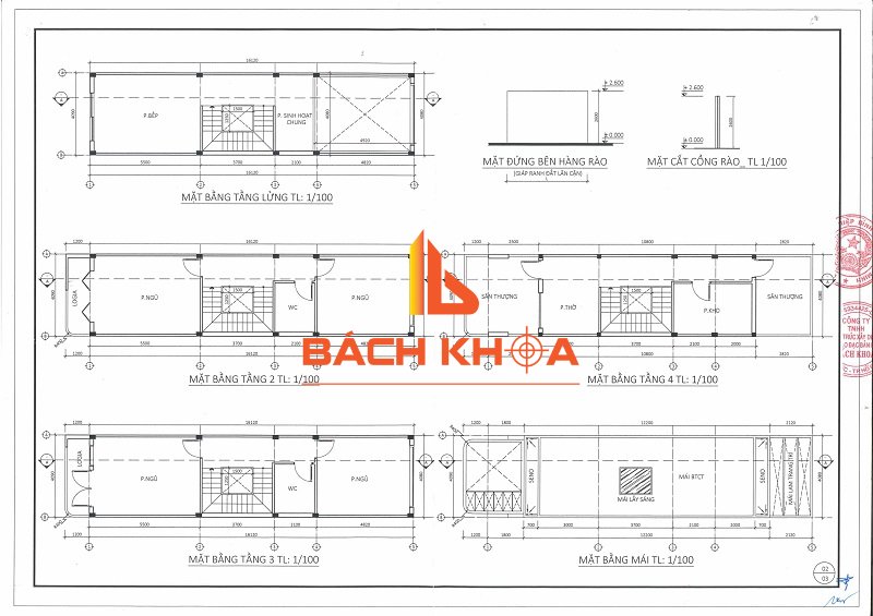 Bản vẽ các tầng thực hiện bởi Bách Khoa 