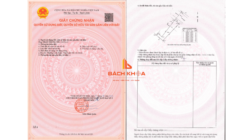 Hoàn thành tách thửa sổ 1 